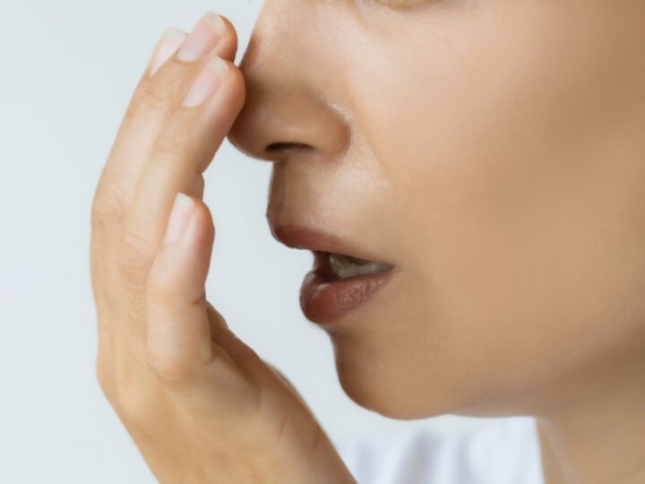 woman with bad breath